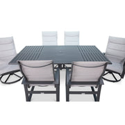 Wakefield 7 Piece Padded Dining Group With 2 Swivel Rockers - The Great Esacpe