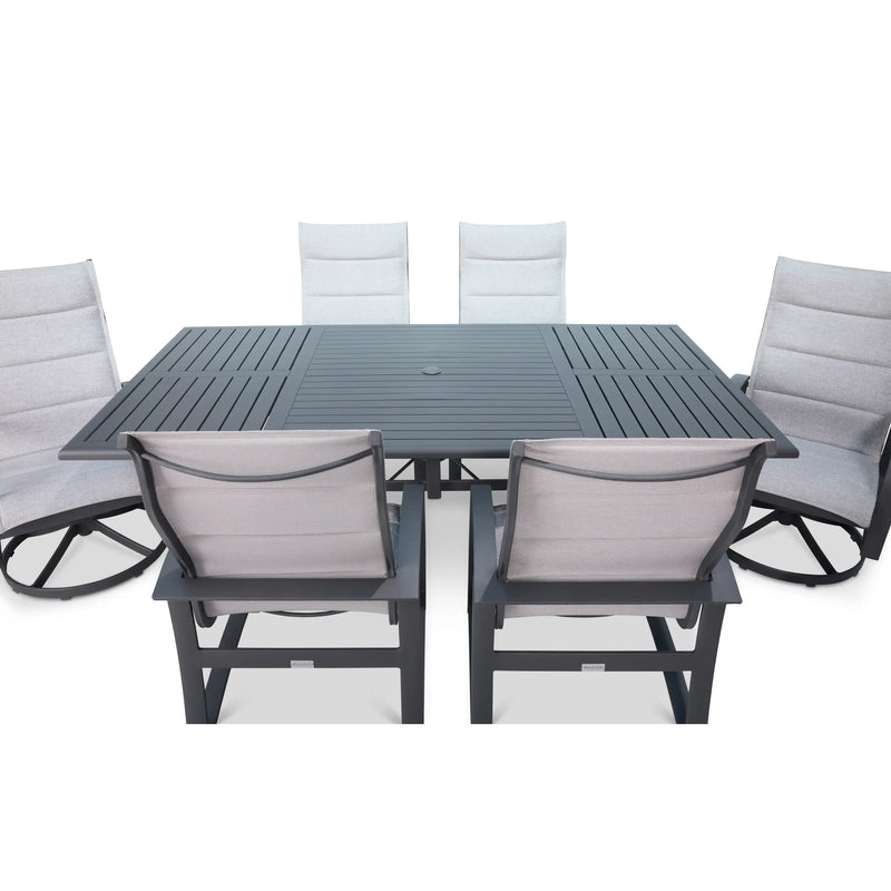Wakefield 7 Piece Padded Dining Group With 2 Swivel Rockers - The Great Esacpe