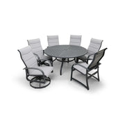 Wakefield 7 Piece Padded Sling Round Dining Group - The Great Escape