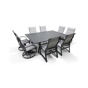 Wakefield 9 Piece Padded Sling Rectangle Dining Group - The Great Escape