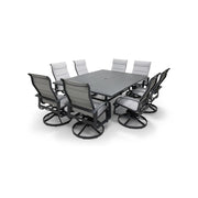 Wakefield 9 Piece Padded Sling Rectangle Dining Group - The Great Escape