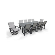Wakefield 11 Piece Sling Dining Group W/ 44"x112" Rect. Table - The Great Escape