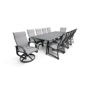 Wakefield 11 Piece Sling Dining Group W/ 44"x112" Rect. Table - The Great Escape