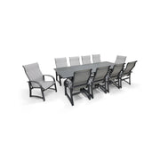 Wakefield 11 Piece Sling Dining Group W/ 44"x112" Rect. Table - The Great Escape