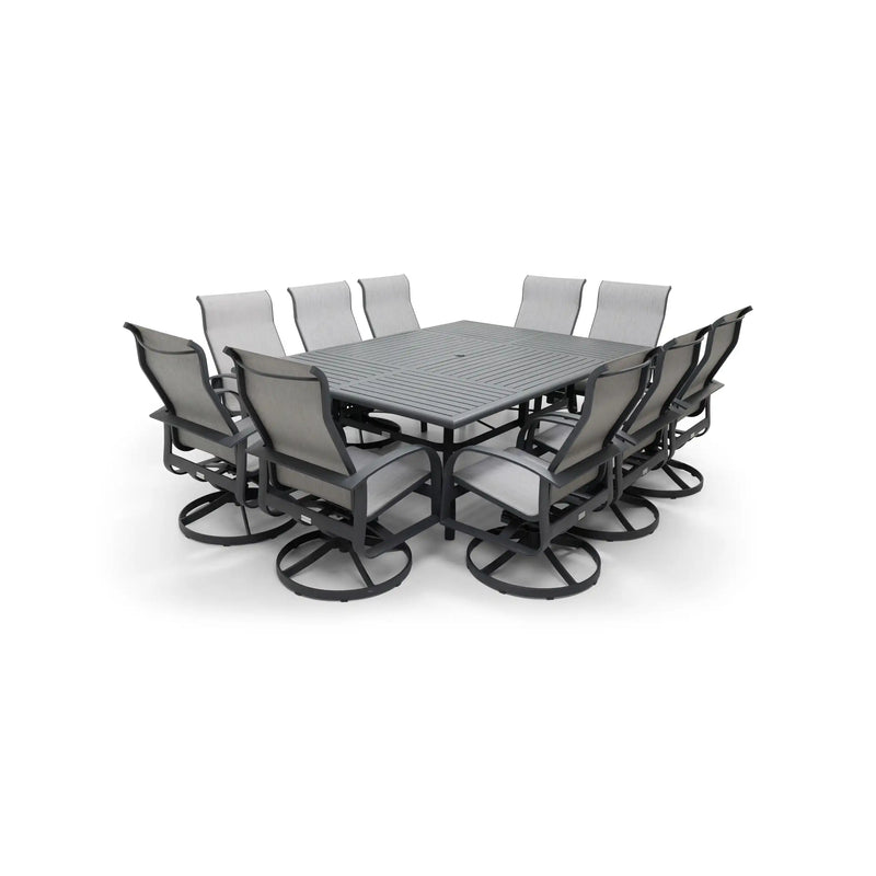 Wakefield 11 Piece 60"x84" Rect. Table Sling Dining Group - The Great Escape