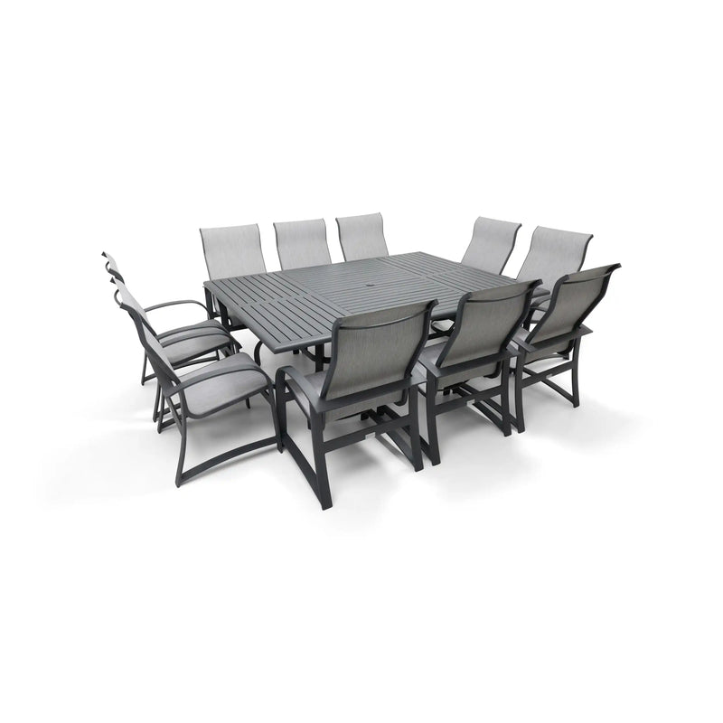 Wakefield 11 Piece 60"x84" Rect. Table Sling Dining Group - The Great Escape