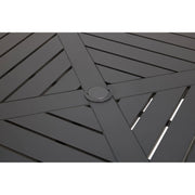 42 Inch Round Graphite Farnham Slat Bar Height Table - The Great Escape