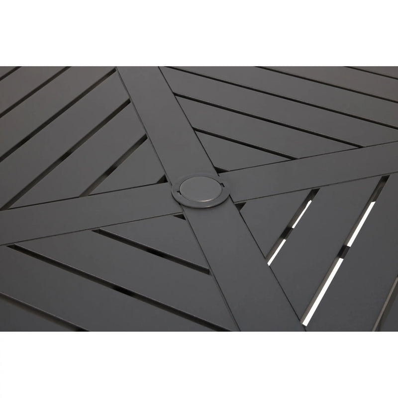 42 Inch Round Graphite Farnham Slat Bar Height Table - The Great Escape