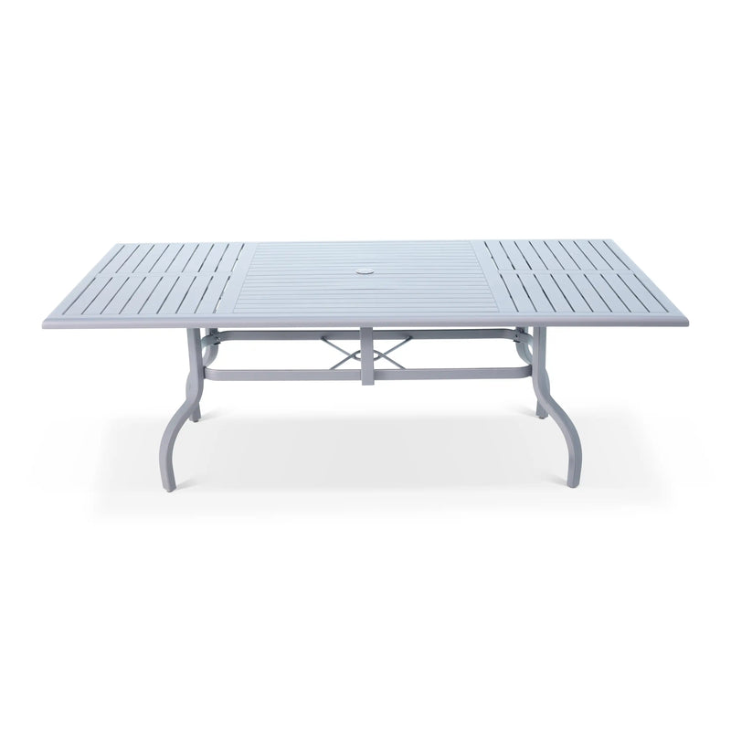 44x84 Inch Rectangle Graphite Farnham Slat Table - The Great Escape