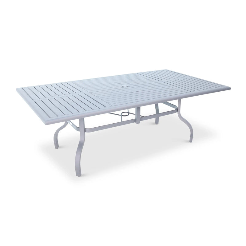 44x84 Inch Rectangle Graphite Farnham Slat Table - The Great Escape