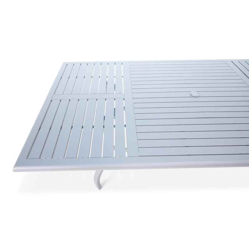 44x84 Inch Rectangle Graphite Farnham Slat Table - The Great Escape