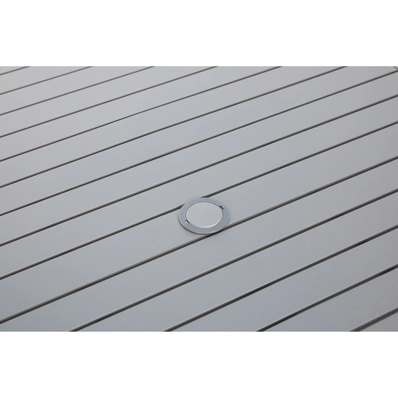 44x84 Inch Rectangle Graphite Farnham Slat Table - The Great Escape