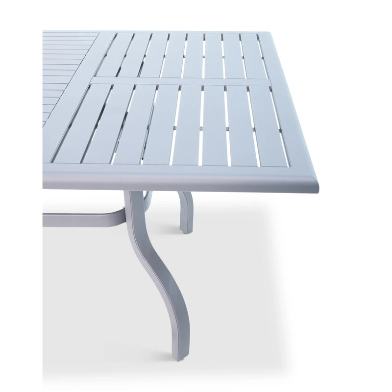 44x84 Inch Rectangle Graphite Farnham Slat Table - The Great Escape