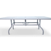 44x84 Inch Rectangle Graphite Farnham Slat Table - The Great Escape