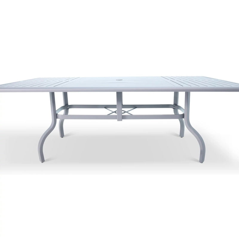 44x84 Inch Rectangle Graphite Farnham Slat Table - The Great Escape