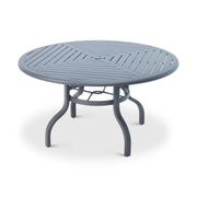 54 Inch Round Graphite Farnham Slat Table - The Great Escape