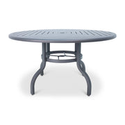 54 Inch Round Graphite Farnham Slat Table - The Great Escape