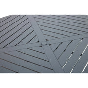 54 Inch Round Graphite Farnham Slat Table - The Great Escape