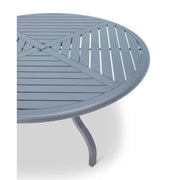 54 Inch Round Graphite Farnham Slat Table - The Great Escape