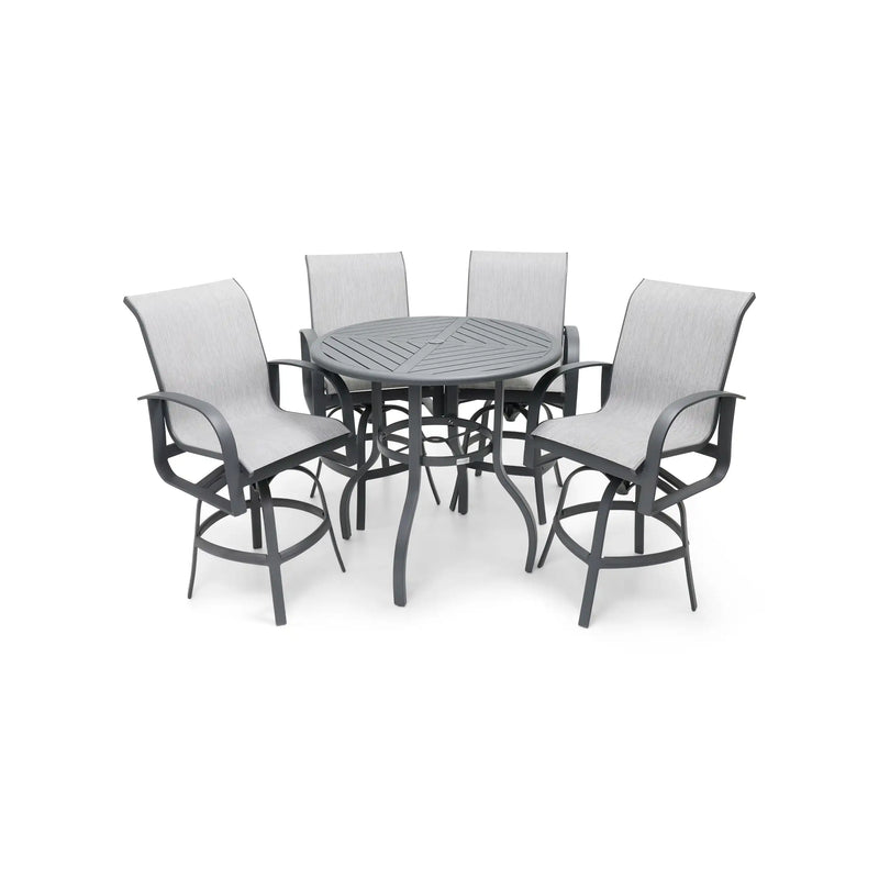 Wakefield 5 Piece Sling Bar Height Group - The Great Escape