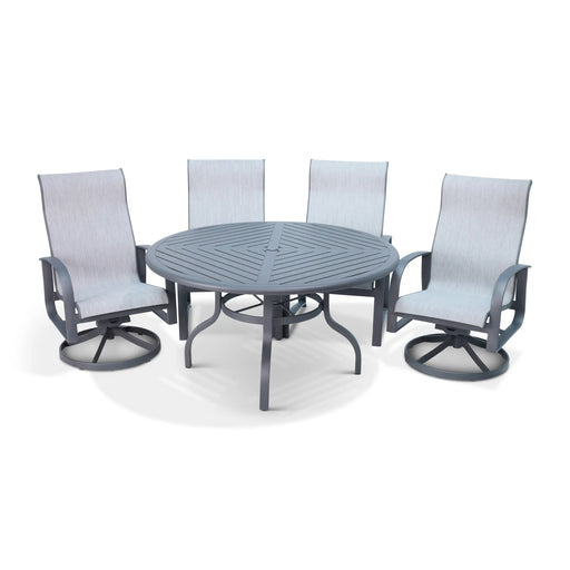 Wakefield 5 Piece Sling Dining Group With 2 Swivel Rockers - The Great Escape