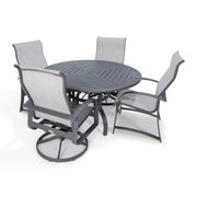 Wakefield 5 Piece Sling Dining Group With 2 Swivel Rockers - The Great Escape