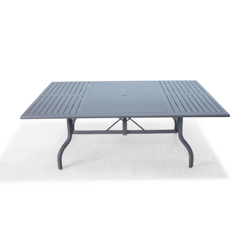 66 Inch Square Graphite Farnham Slat Table - The Great Escape