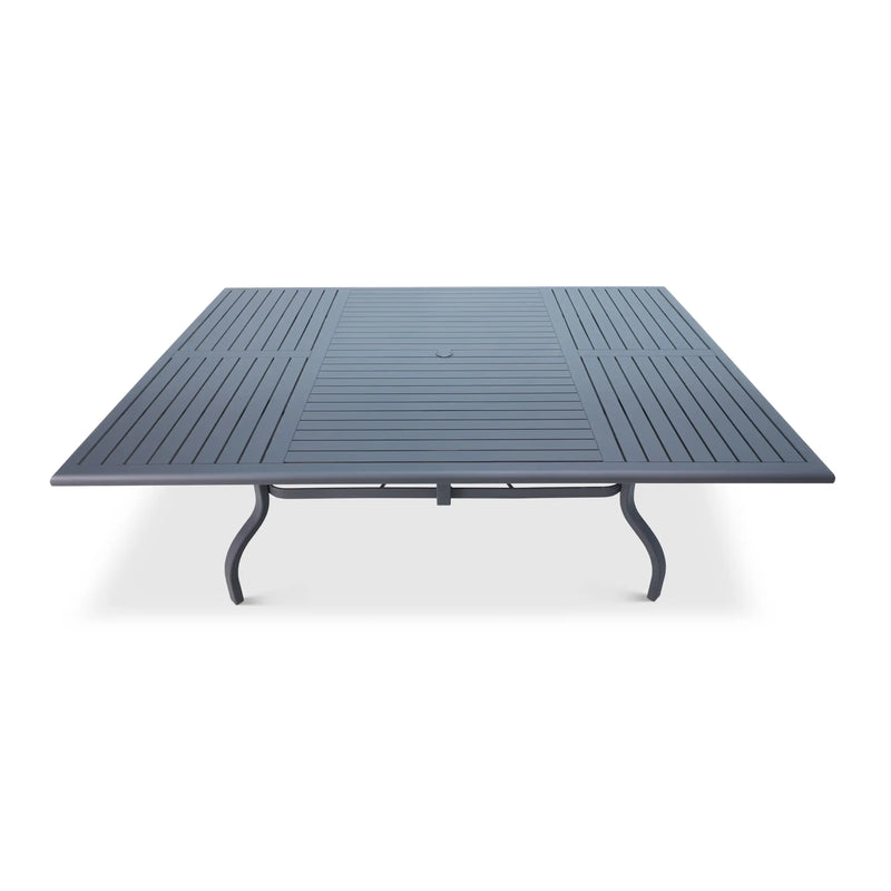 66 Inch Square Graphite Farnham Slat Table - The Great Escape