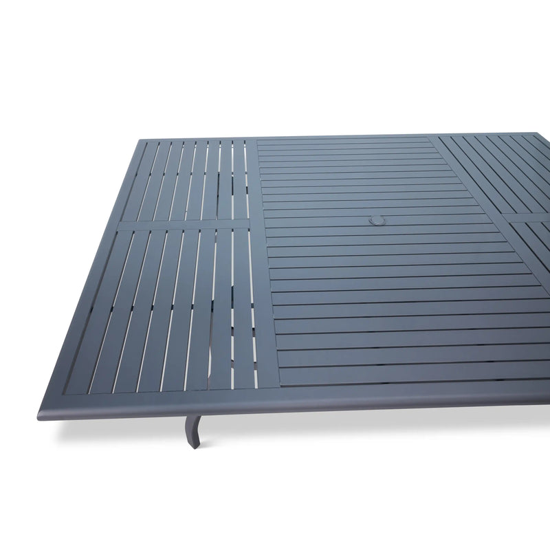 66 Inch Square Graphite Farnham Slat Table - The Great Escape