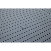 66 Inch Square Graphite Farnham Slat Table - The Great Escape