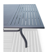 66 Inch Square Graphite Farnham Slat Table - The Great Escape