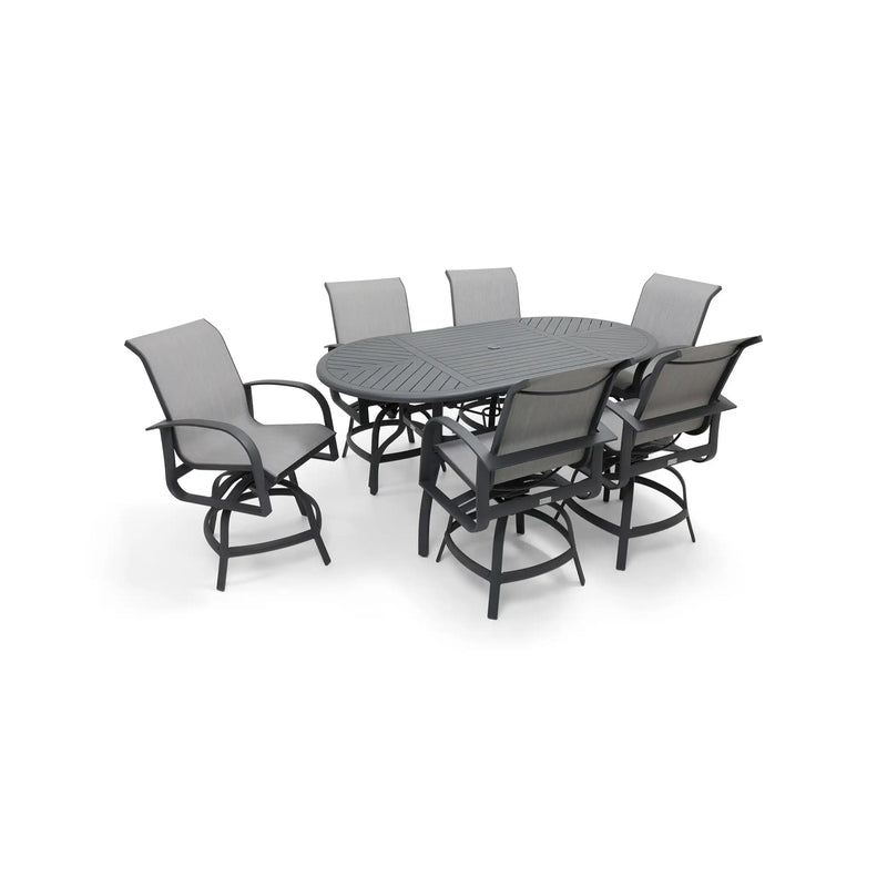 Wakefield 7 Piece Sling Counter Height Group - The Great Escape