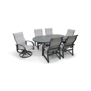 Wakefield 7 Piece Sling Round Dining Group - The Great Escape