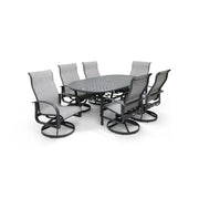 Wakefield 7 Piece Sling Round Dining Group - The Great Escape