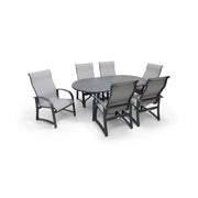 Wakefield 7 Piece Sling Round Dining Group - The Great Escape
