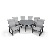 Wakefield 7 Piece Sling Round Dining Group - The Great Escape