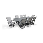 Wakefield 9 Piece Sling Dining Group W/ 44"x112" Rect. Table - The Great Escape