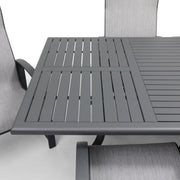 Wakefield 9 Piece Sling Dining Group W/ 44"x112" Rect. Table - The Great Escape