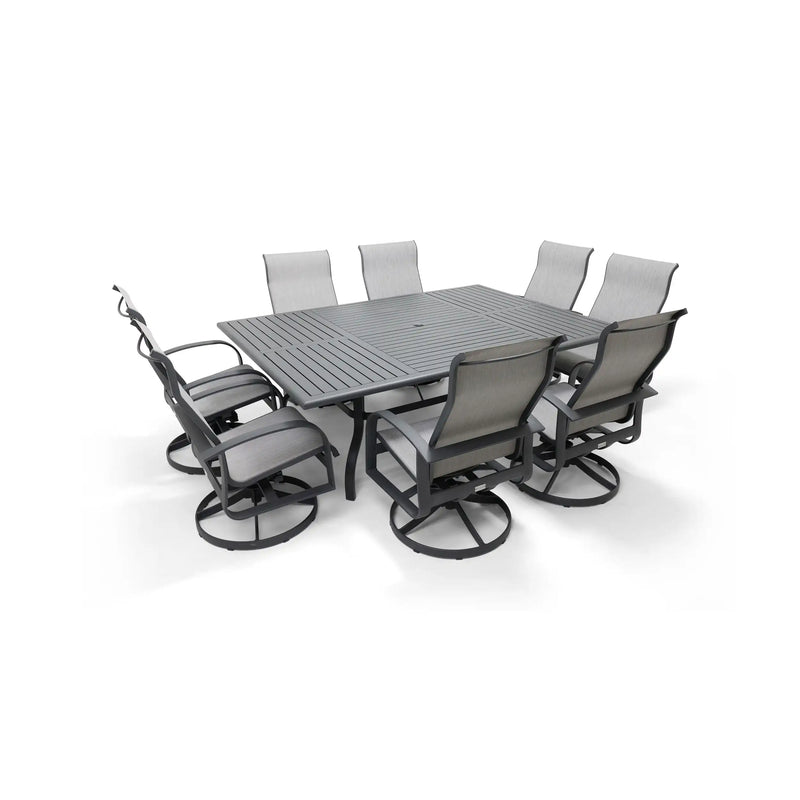 Wakefield 9 Piece 60"x84" Rect. Table Sling Dining Group - The Great Escape