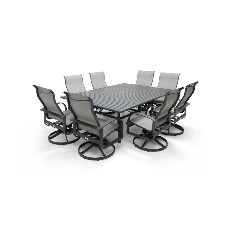 Wakefield 9 Piece 60"x84" Rect. Table Sling Dining Group - The Great Escape