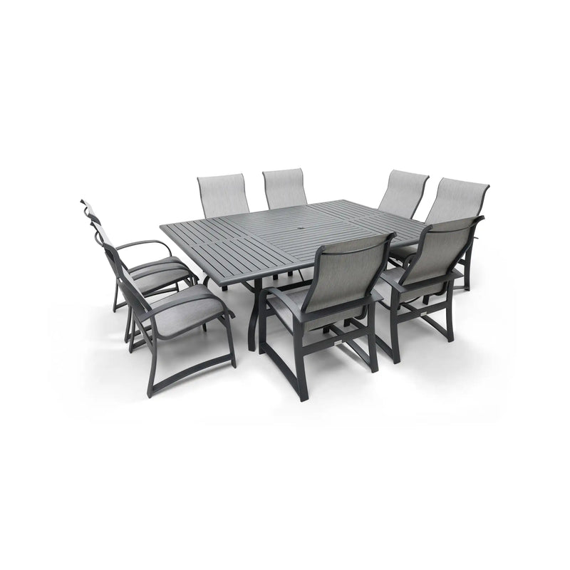 Wakefield 9 Piece 60"x84" Rect. Table Sling Dining Group - The Great Escape