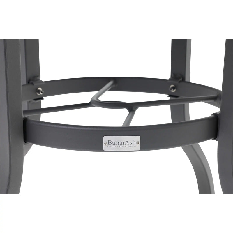 42 Inch Round Graphite Farnham Slat Bar Height Table - The Great Escape