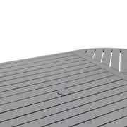 42x76 Inch Oval Graphite Farnham Slat Counter Height Table - The Great Escape