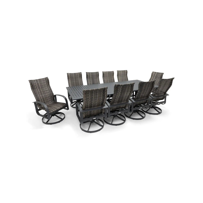 Wakefield 9 Piece Woven 44"x112" Rectangle Dining Group - The Great Escape