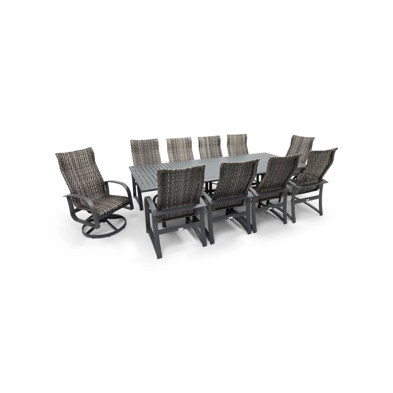 Wakefield 9 Piece Woven 44"x112" Rectangle Dining Group - The Great Escape