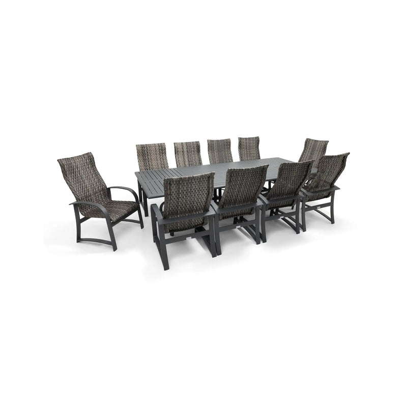 Wakefield 9 Piece Woven 44"x112" Rectangle Dining Group - The Great Escape
