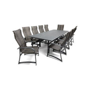 Wakefield 9 Piece Woven 44"x112" Rectangle Dining Group - The Great Escape