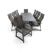 Wakefield 9 Piece Woven 44"x112" Rectangle Dining Group - The Great Escape