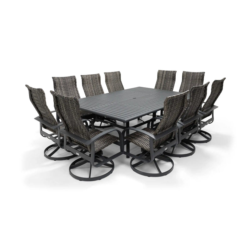 Wakefield 11 Piece Woven Dining Group W/ 60"x84" Rect. Table - The Great Escape