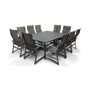 Wakefield 11 Piece Woven Dining Group W/ 60"x84" Rect. Table - The Great Escape